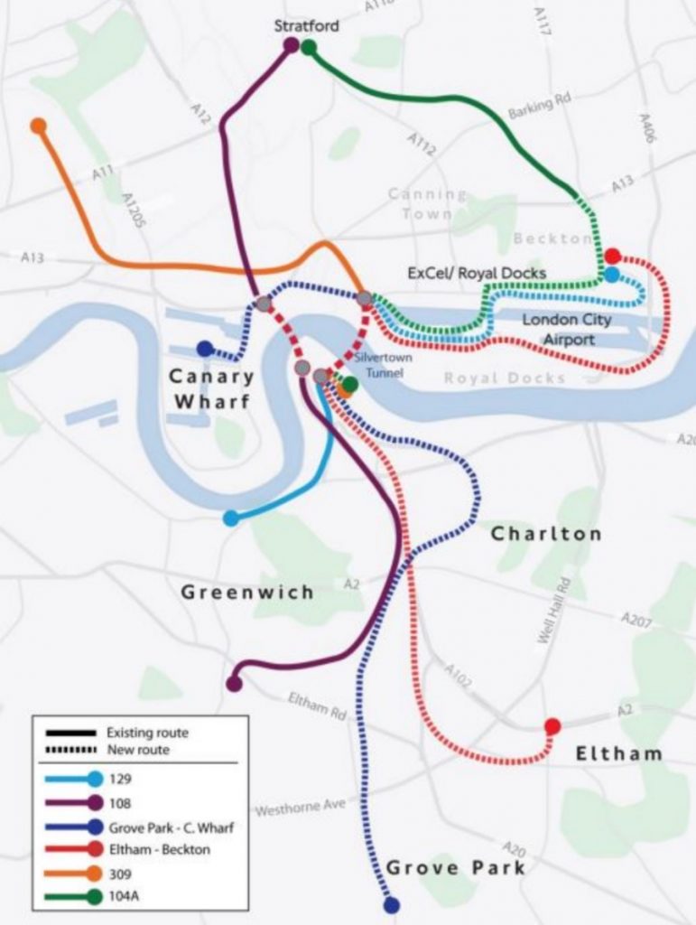 TfL show latest bus route plans through Silvertown Tunnel - Murky Depths